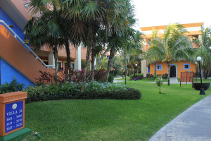 Garten eines Hotel in Mexiko