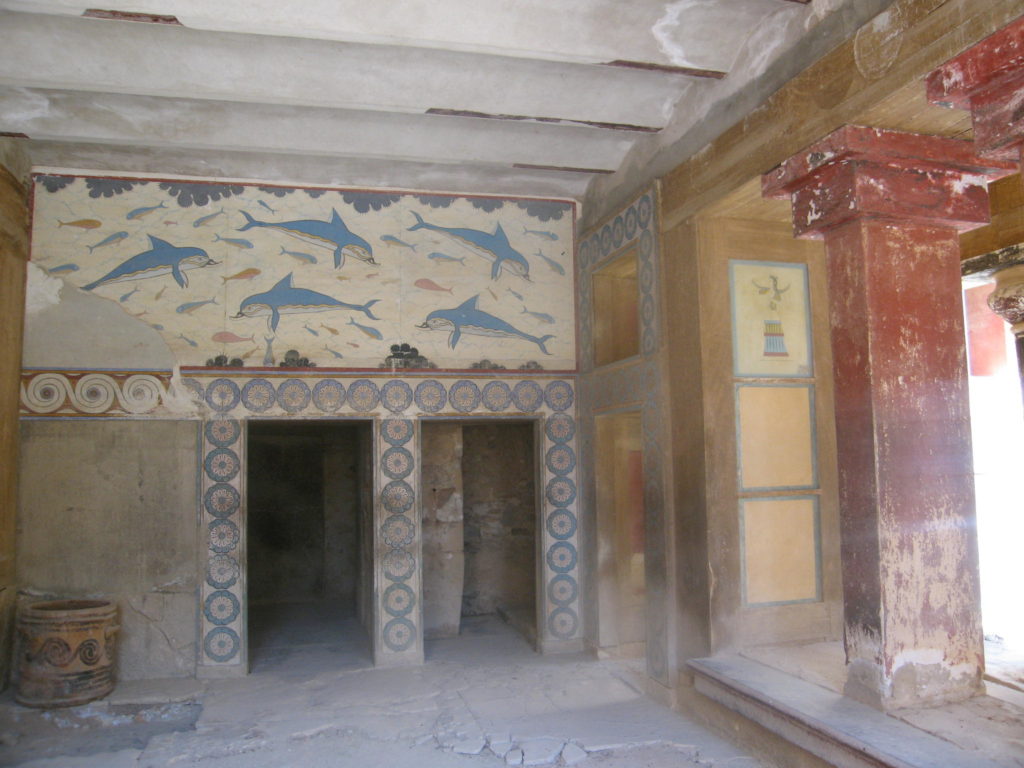 Teilweise Renovierung des Palastes von Knossos